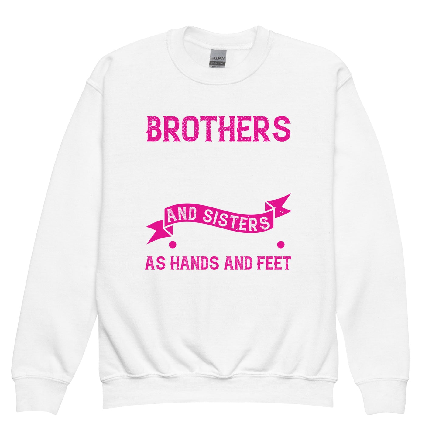 Youth crew neck sweatshirt Brothers And Sisters